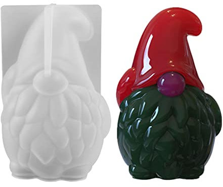 Latex Vollform Gießform Gartenzwerg, Gartenzwerg Form Für Betonhandwerk Und Seifenherstellung, DIY Gnome Ornament Form, 3D Gnome Epoxidharz Form, Silikon Kristallharz Gießform Für Kunsthandwerk