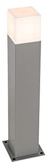 Qazqa denmark - Lampe sur pied extérieur - 1 lumière - L 12 cm - Gris - Moderne - éclairage extérieur