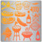 GORGECRAFT 6.3x6.3 Edelstahl-Stanzschablonen Wiederverwendbar Grill-Lebensmittel Metall-Tagebuch-Schablone Pilze Weinflaschen Würstchen Steaks Schweine Paprika Schablonenwerkzeug Dekorative Prägungen