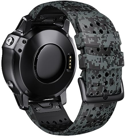 ANBEST Armband für Garmin Fenix 6 Pro/Fenix 7 Pro/Fenix 6/7/5/Epix 2 Armband, 22mm Quick Fit Silikon Ersatzarmband für Forerunner 945/955/935/965/745/Instinct 2/Descent G1 Armbänder