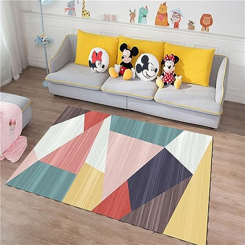 AU-OZNER Bureau ado Garcon Tapis Rose pâle, Tapis antidérapant bébé Rampant Lavable à chaudtapis Bebe Fille,Rose Clair,180x280cm