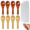 ZFKXGS 8PZ Mini Cuchara de Madera 9.5x3cm Utensilios de Cocina Madera Pequeñas Cuchara Miel Cucharas de Sal Natural Cuchara de Café Té para Azúcar Glas Mermelada Azúcar Helados Condimentos