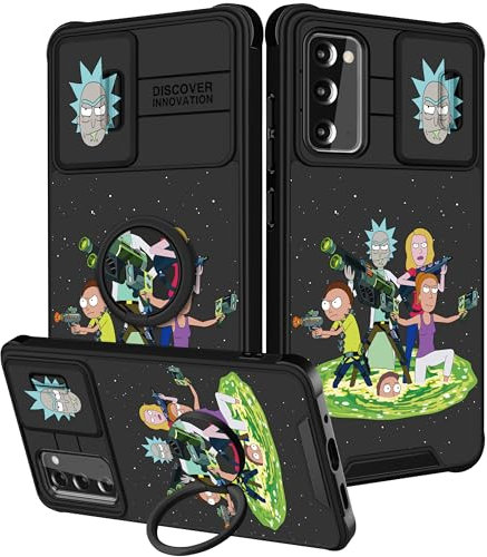 Qerrassa Riuke-Familie Schutzhülle für Samsung Galaxy S20FE, niedliches Cartoon-S20FE-Motiv, mit Kamera-Abdeckung und Ringständer, lustige, stoßfeste Hüllen für Samsung S20 FE, für Damen