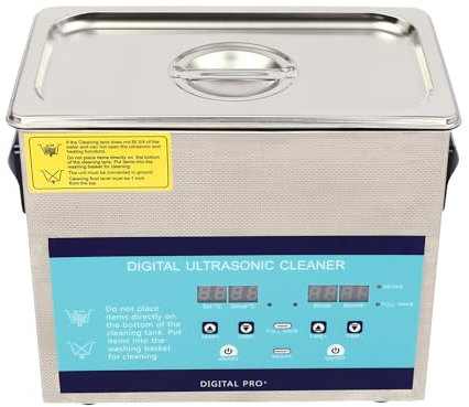 Professioneller Ultraschallreiniger aus Edelstahl 3,2 l, AC200 – 240 V, 120 W, Ultraschall-Reiniger, Heizung bis 80 Grad für Schmuck, Gläser, Geschirr, Flaschen