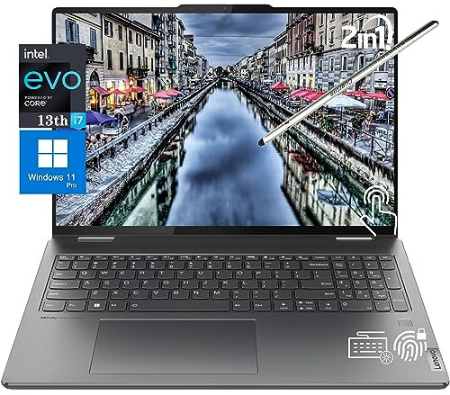 Lenovo Yoga 7i - Computer portatile touchscreen 2 in 1 da 16 pollici, 13a piattaforma Intel Evo 10-Core i7-1355U, RAM LPDDR5 da 16 GB, SSD da 1 TB, grafica Intel Iris Xe, KB retroilluminato, FP,