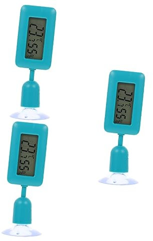 Housoutil 3stücke Reptilien-terrarium-thermometer Mit Großem Display Drehbare Nachtbeleuchtung Starke Saugnäpfe Für Präzise Temperatur Und Feuchtemessung Im Terrarium Und Aquarium