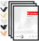 HIMEETIME® 3x Cadre à Documents A3 30 x 42 cm en Aluminium Noir,Cadre 29,7 x 42 cm,Verre Acrylique Incassable Excellente Qualité Durable,Accrochage Facile Pour Montage Décoration Murale
