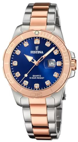 Montre FESTINA pour Femme F20505/3 Boyfriend Boîtier en Acier Inoxydable Gris Bracelet en Acier Inoxydable Gris