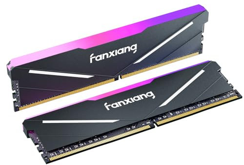 fanxiang RGB RAM DDR4 32 GB (2x16 GB) 3200 MHz CL18 V1.35, Memoria RAM de Overclocking para Computadoras de Escritorio para Juegos, Compatible con Intel XMP 2.0 y AMD