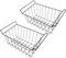 TOPINCN 2 Uds Cesta de Almacenamiento de Alambre para Congelador, Caja Organizadora, Estante, Soporte para Cesta de Congelador para Nevera, Cesta de Comestibles, (Largo 39 cm x Ancho 20