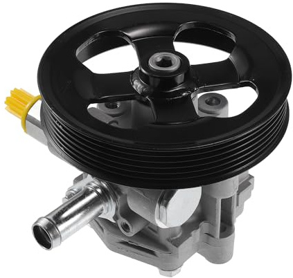 A ABSOPRO Pompa Servosterzo Per Dodge Caliber L4 1.8L 07-09 1 Pezzo | Per Jeep Compass/Patriot L4 2.0L/2.4L 2007-2017, Colore Nero/Argento, Materiale Metallo, Dim 17x13.5x11cm, OE 5105048AB