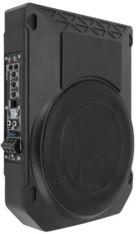 Luocute Subwoofer y Amplificador Bajo el Asiento - Activo de 10 Pulgadas, 800W Ultra Delgado, Controlador de Sonido
