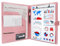 GraduationMall Schreibmappe A4 mit Klemmbrett - Rosa Portfolio Padfolio - Magnet Verschluss + PU Leder - Dokumentenmappe für Unternehmen
