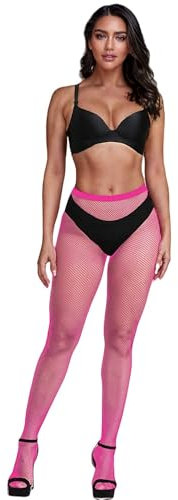 Malustar Collant a rete colorati, Rosa acceso, S-L