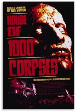 LNLEXTAR House of 1000 Corpses Poster Dekorative Malerei Leinwand Wandkunst Wohnzimmer Poster Schlafzimmer Malerei,Wandkunst Bilddruck Moderne Familienzimmer Dekor 20x30inch(50x75cm)