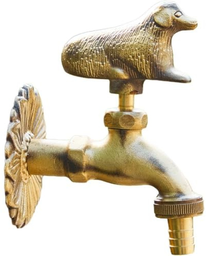 Glixoft Wasserhahn Im Vintage-Stil, Messing, Tier-Design, Wasserhahn Für Den Außenbereich, Garten-Wasserhahn, Antiker Wasserhahn Für Auslaufsichere Balkon-terrasse