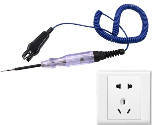 Wlikmjg Autosicherungstester, Testlicht Voltmeter, 6-24V Circuit Tester Heavy Duty Test Light, Doppelfarbe Electric Werkzeugsonde Sicherungsstift zum Testen und Überprüfen