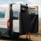 Duschvorhang für Fiat Ducato Hecktür, 215 x 145 cm Verstellbarer Doppellagiger Sichtschutz mit Magnethaken und Seitlichen Sichtschutzelementen Umkleidevorhang für Mercedes Sprinter und Ford Transit