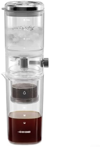 Ice Drip Cold Brew Kaffeemaschine, Glasturm mit verstellbarem Ventilfiltersystem für Zuhause für Barista 31,5 cm