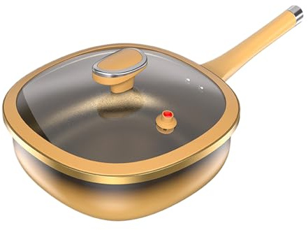 Poêce À Frire - Batterie De Cuisine Titane | Poêce À Frire Anti-adhésive Avec Couvercle | Casserole De Friture Profonde | Ustensiles De Cuisine Profonds Anti-adhésif Pour Induction Grill Maison