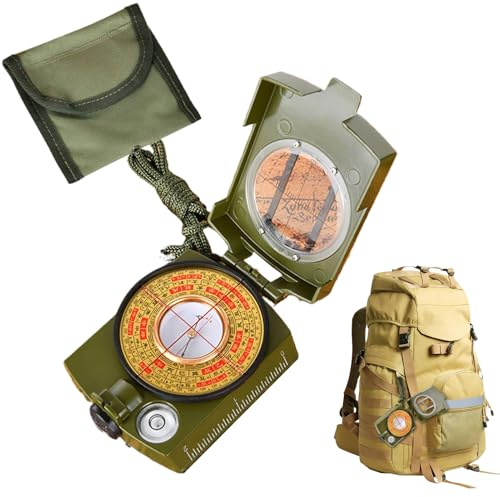Boussole de randonnée - Outil d'équipement avec cordon et étui | Boussole d'extérieur imperméable - pour la navigation lors d'activités de plein air telles que le scoutisme, la randonnée et le camping