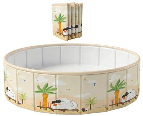 Piscina Pieghevole per Bambini All'aperto, Piscina Pieghevole Vasca da Bagno per Animali Domestici per Bambini Cani Cuccioli Cortile Interno ed Esterno, 90 cm/120 cm/150 cm