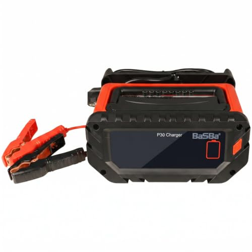 Batterie Ladegerät 6V 12V 24V 30A Reparaturmodus Erhaltungsladung | BaSBa | für Auto Motorrad Wohnmobil und AGM GEL EFB LiFePO4 Blei Säure Batterien