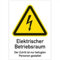 Kombischild Elektrischer Betriebsraum Der Zutritt ist nur befugten Personen gestattet. 29,7 x 21cm Alu gemäß ASR A 1.3/BGV A8/DIN 4844