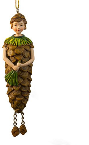 ROSEMARIE SCHULZ Heidelberg Tannenzapfen Elfen-Feefigur - Deko Figur zum Hängen Blumenfigur Skulptur