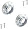 2 x Wardrobe Rail 25mm Round Tube End Sockets in Polished Chrome