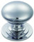 Premium Quality Solid Victorian Cabinet Cupboard Door Knob - Polished Chrome (25mm dia (1))