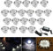 CHNXU 20er Set Terrassen Einbaustrahler LED Bodeneinbauleuchten Kaltes Weiß Aussen Ø45mm Treppen Einbauleuchte IP67 Wasserdicht Boden Lampe für Außenterrasse Garten Gehweg Küche Balkon