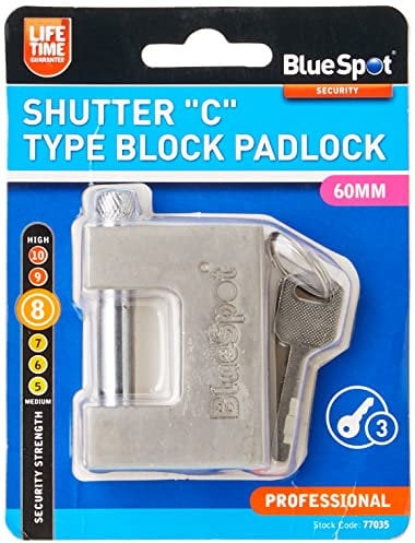 Fort Knox 77035 Candado de Bloque Tipo C Obturador, Dorado, 60 mm