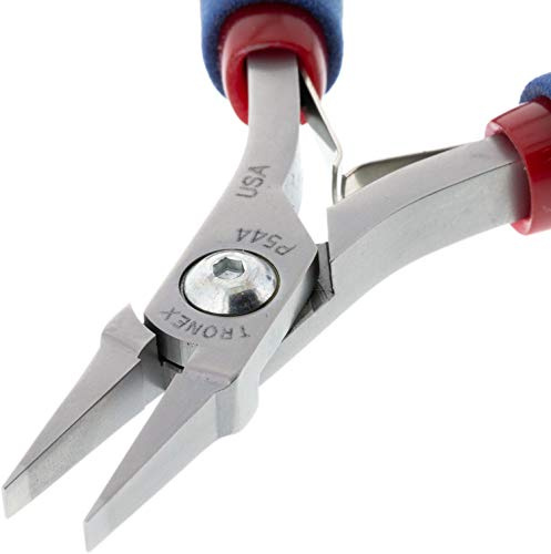 Pliers - Tronex Flat Nose - Short Smooth Jaw (Long Handle), Nickel Silver and Alloy Steel