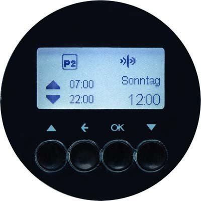 Temporizador para persianas, plataforma berker.Net, para serie berker R.1 de hager, negro