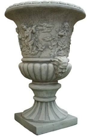 Amphore Engel, zum Bepflanzen, aus Steinguss, Frostfest, Pflanztopf, Pflanzgefäß, Garten, Terrasse, PO-90