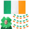 I LOVE FANCY DRESS LTD Irisches Rugby-Kostüm-Set – Irische Flagge, Irland-Wimpelkette und irischer Kleeblatthut – irische dreifarbige Flaggen-Set