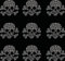 CrystalsRus 9 x kleine gefüllte Totenkopf-Applikationen zum Aufbügeln mit Strasssteinen