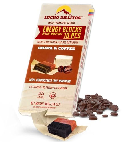 LUCHOS Natürliche Energie-Riegel - Kaffee, 10er Pack | Hohe Kohlenhydrat-Riegel für Ausdauer, Laufen, Radfahren und Workouts | vegan & glutenfrei | Natürliche Ernährungsriegel