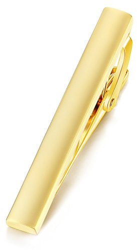 Honey Bear Pinces à Cravate Homme/Garçons Slim Skinny,4cm,Acier inoxydable Pour Chemise le cadeau de mariage affaires (Or)