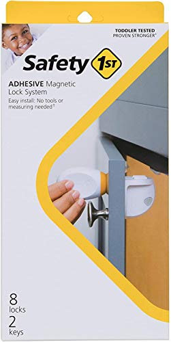 Safety 1st Adhesive Magnetic Child Safety Lock System (Set of 8 Locks and 2 Keys)
