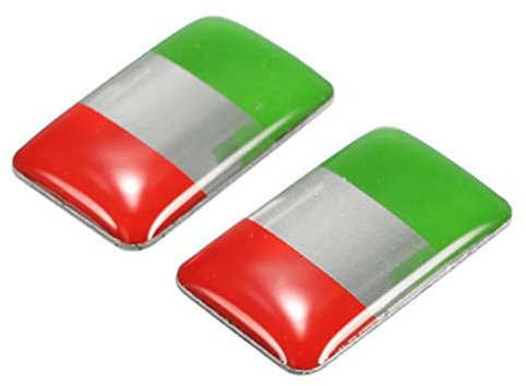 Alamor Coppia in Alluminio Italia Bandiera Badge Emblem Car Sticker Etichetta Adesiva Decal Decorazione