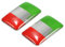 Alamor Coppia in Alluminio Italia Bandiera Badge Emblem Car Sticker Etichetta Adesiva Decal Decorazione