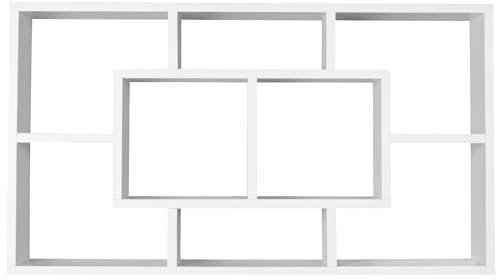 FineBuy Wandregal Paola 85 x 47,5 x 16 cm MDF-Holz Hängeregal modern, Design Wandboard freischwebend, Holzregal offen zum Hängen