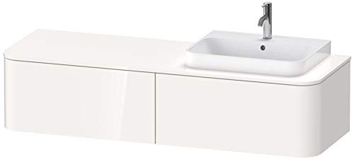 Duravit Happy D.2 Plus Waschtischunterbau für Konsole wandhängend, 1600x550 mm, 2 Auszüge, für Aufsatzbecken Position rechts, Farbe (Front/Korpus): Mediterrane Eiche Echtholzfurnier - HP4944R7171