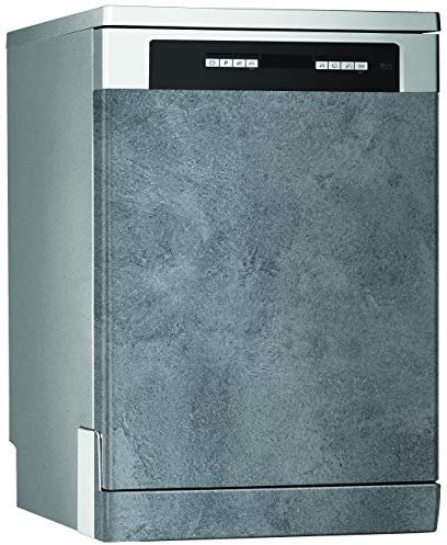 MEGADECOR Vinile decorativo per lavastoviglie, dimensioni standard 67 cm x 76 cm, effetto cemento lucido