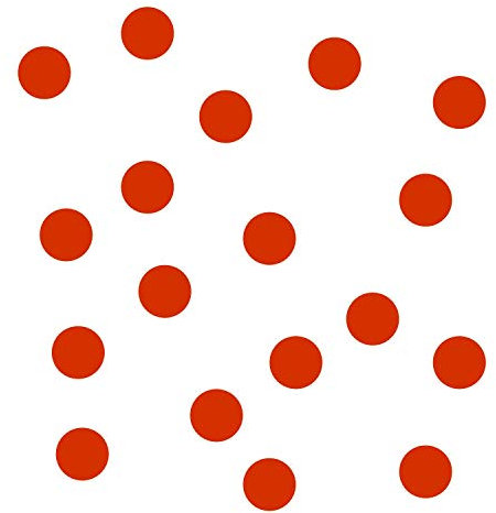 timalo® - Wandtattoo Punkte Aufkleber Kreise Kinderzimmer – glänzend oder matt | 73066-01-Rot-M-128-Stueck