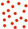 timalo® - Wandtattoo Punkte Aufkleber Kreise Kinderzimmer – glänzend oder matt | 73066-01-Rot-M-128-Stueck