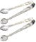 HEMOTON 2 Stück Eiszange Zuckerzange Vintage Edelstahl Mini Servierzange Vorspeisen Zange Clips Klemme mit Geprägtem Muster für Party Kaffee Tee Wein Bar Eisbuffet Küche
