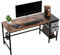 HOMIDEC Computer Desk, Office Work Writing Desk with drawer and Headphone Hook for Student and Worker, Laptop Table with Shelves, Modern Style Desks for Bedroom, Home, Office(140x50x75cm)